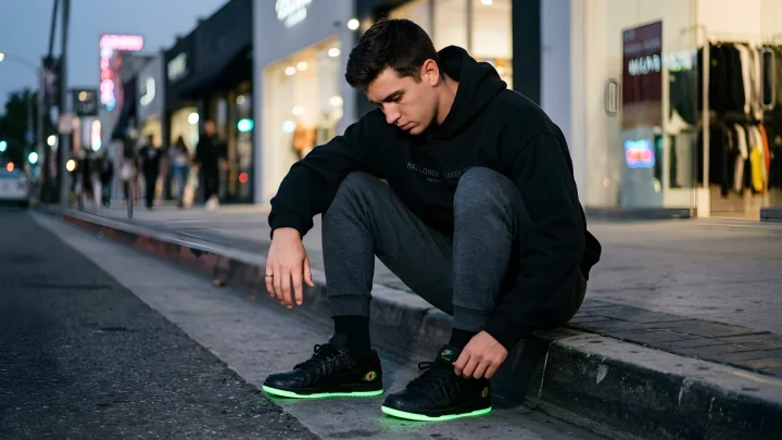 Nike Dunk Low Shibuya Halloween sneaker featuring scaly textures and glow in the dark accents