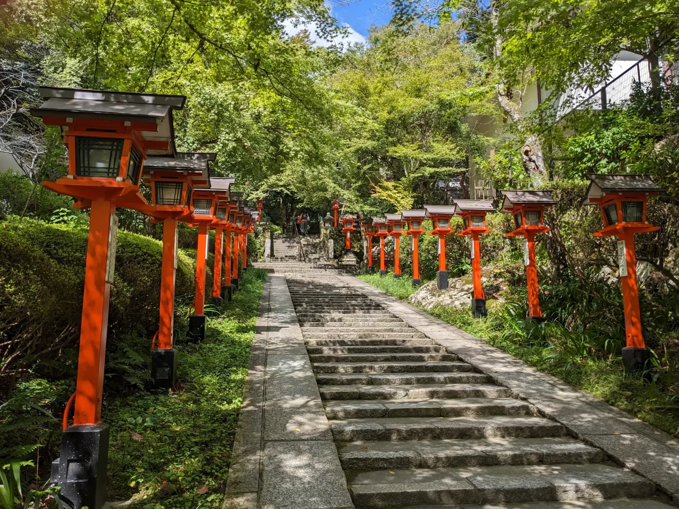 3. Warm Amber Lantern Paths